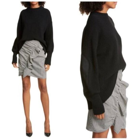 A.L.C.  Memphis Ribbed Wool Blend Sweater in Black, Size Small - Picture 1 of 14